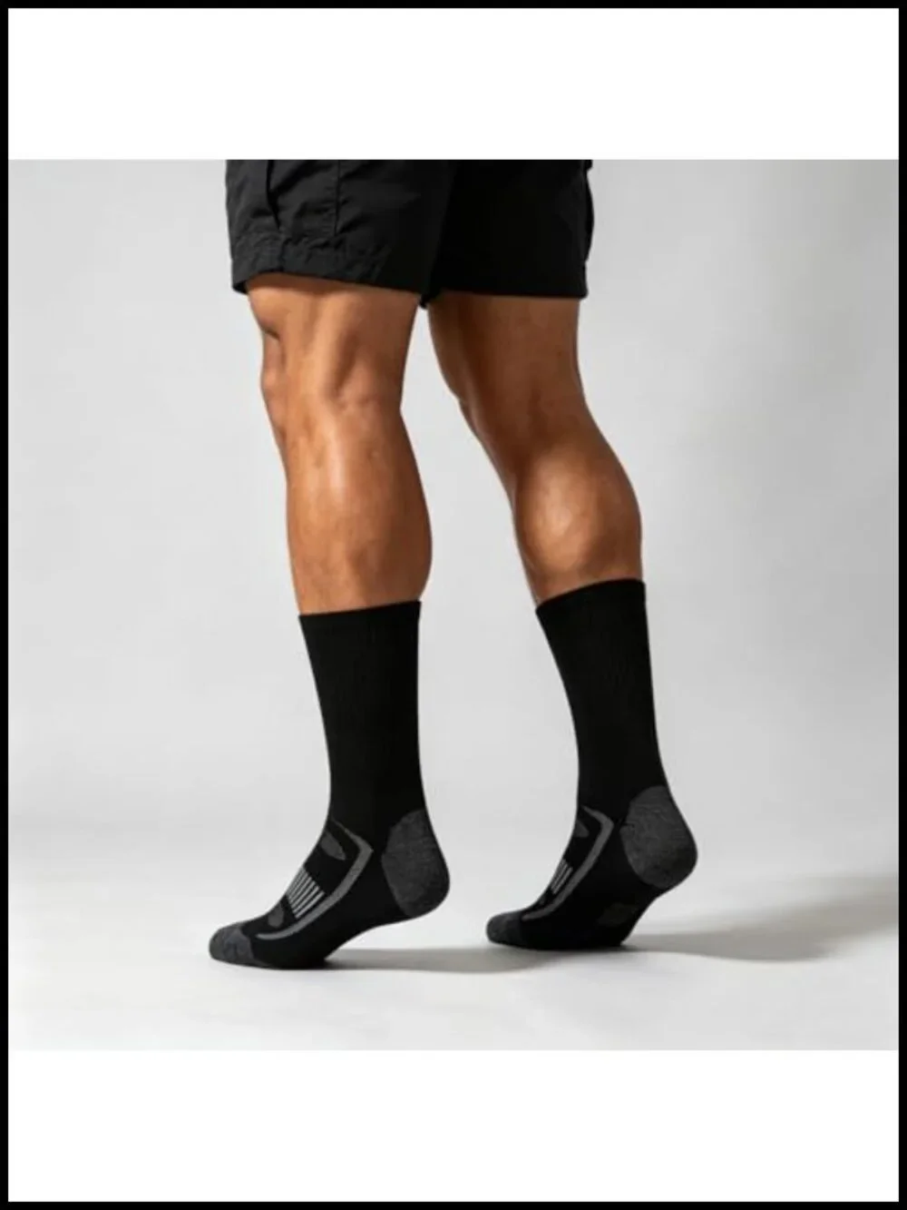 Merino Wool Men's Crew Socks 3-Pack Cushion Hiking Lightweight Arch Support